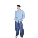 Workwear Short-Sleeved Shirt Men And Women Casual Loose Three-Dimensional Pocket Half-Sleeved Shirt Jacket Tide
