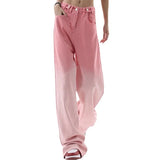 Zingj Purple Jeans Female 2023 New Design Sense Niche Summer High Waist Loose Show Thin Wide Leg