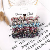 Set Scrunchies Hair Ring Candy Color Hair Ties Rope Autumn Winter Women Ponytail Hair Accessories 4-6Pcs Girls Hairbands