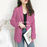 Suit Jacket Woman's New 2025 Korean Version Of Spring And Autumn Leisure Loose Net Red Autumn Suit Top British Style