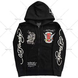 Skull Hoodie Y2k Vintage Gothic Autumn And Winter Hip Hop Long-Sleeved Coat Loose Hooded