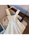 Kawaii Fairy Strap Dresses Women Off Shoulder Sexy Party Mini Dresses Sweet Cute Beach Party Princess Vestidos Ladies
