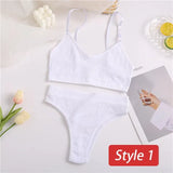Underwear Set Women Seamless Bra Set Wireless Bra Sexy High Waisted Female Underpants Comfortable Basic Bralette