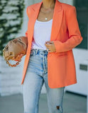 Spot 2025 Autumn / Winter New Female Fashion Temperament Solid Color Lapel Long Sleeve Small Suit