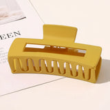 Square Geometric Frosted Hair Claws Clamps Acetate Hairpins Women Hollow Out Ponytail Clips Makeup Styling Tools
