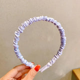 New Women Girls Sweet Colorful Folds Bubble Simple Hairbands Sweet Headband Hair Hoops Hair Band Fashion Hair