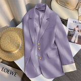 Spring Dress New High-End Design Blue Suit Jacket Women Korean Oceanic Korean Version Of Casual Suit