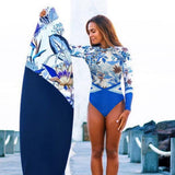 New Sexy One Piece Swimsuit Push Up Swimwear Women Monokini Long Sleeves Swim Suit Bathing Suit Women Summer Beach