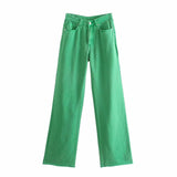 2021 Woman Jeans High Waist Denim Pants Overlength Straight Trouser Female Streetwear Korean fashion pantalones de