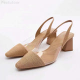 ZARZ Summer Sandals Women 2022 Luxury Brand New Cross Leather Fashion Square Toe High Heel Muller Sandals Slippers Woman