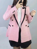 Tweed Contrast Blazer- Outfit