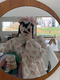 Pink Floral Quilted Coat- Outfit