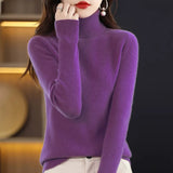 Zingj Autumn Winter New Turtleneck Sweater Set Slim Thin Close-Fitting Knit Bottom With Coat Money-Outfit
