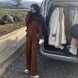Winter Casual Knitted 2 Pieces Set Women Hooded Cardigans & Wide Leg Lace-up Knitted Pants Female Sweater