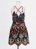 Fashion Sexy Dress Women 2025 New Sleeveless Short Dress Embroidered High-End Sling