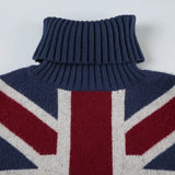 Blue UK Flag Turtleneck Sweater-Outfit