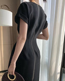 Summer Women Solid Color Elegant Vestidos White Party Bodycon Work Office Lady Female Slim