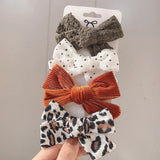 2021 New Leopard Print Hair Clips For Cute Girls BB Boutique Hairpins Bowknot Barrettes Headwear Kids Hair