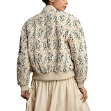 2024 Daisy Dyeing Pocket Zip Short Flying Jacket Cotton Suit Female WQK0501-Outfit