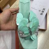 Mint Green With Skirt Slippers And Fairy Shoes Fashion Wear 2025JC New French Cool-Dragging Black