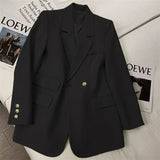 Zingj Spring And Autumn New 2024 Korean Version Of The Suit Jacket Female Minority Spring And Autumn Temperament Long Sleeve Casual Retro