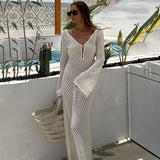 Summer Beach Dress Solid Color Sexy