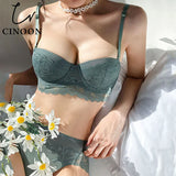 New Women underwear Set Lace Sexy Push-up Bra And Panty Sets Comfortable Brassiere Adjustable Straps Gathered