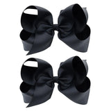 6'' Solid Color Grosgrain Ribbon Bows Hair Clips For Cute Girls Large Handmade Hairpins Barrettes Kids Hair