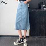 Women Denim Leisure Fashion Daily Preppy Punk Style Simple Vintage Harajuku Female Clothes Empire Friends Comfortable