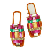 Hollow Flat-Bottomed Slippers Women's New External Wear Lazy Half-To-Storage Cold