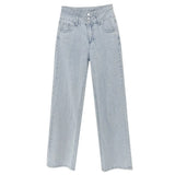 High Waisted Straight Jeans Fashion Women Clothing Cargo Pants Boyfriend Streetwear Y2K Girls Baggy Full Length