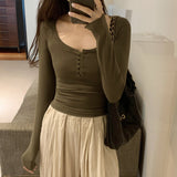 New Style Of European Blouse Is Covered With Autumn And Winter Girls' Pure Desire, Hot Girls, Short Style, Slim, Slim And Thin Bottomed
