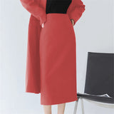 And Long Coffee Dress Women's Summer Open Skirt One High-Waisted Skirt Bag Hip Skirt Suit