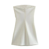 White Corset Dress Woman Off Shoulder Short Dresses For Women Ruched Mini Bodycon Dress Women Summer Sexy Party