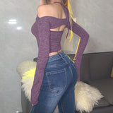 Zingj 2023 New Women's Solid Color T-Shirt Hanging Neck Fashion Slim Back Sexy Vest Suit Women-Outfit