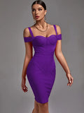 Bandage Dress Off Shoulder Bodycon Dress Evening Party Elegant Sexy Ribbed Birthday Club Outfit 2022 Summer New
