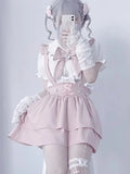Japanese Fairy Blouse Sweet Casual All Match Y2k Aesthetic Ruffled Blusas Cute Kawaii Turn Down Collar Shirts Women