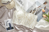 Street Women's Camisole New Fashion Embroidered 3D Petal Bustier Bra Cropped Tops Female Thin Underwear