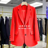 Zingj Small Suit Female Coat Casual Small Loose Korean Version Of The Small Suit Female Design Sense Suit Small Suit Coat