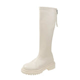 Knee Boots Women's Medium Boots And Velvet 2025 New Thick Bottom Small Martin High Knight