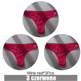 3PCS/Set Thongs Woman MeshTransparent G-String Women's Thong Comfortable Casual Female Low Waist Thong Intimate