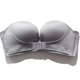 Sexy Strapless Adjustable Buckle No Rims Chest Big Bust Summer Tops Tube Crop Top Bustier bras for Women Bra lingerie
