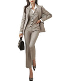 Fragrant Professional Suit Three-Piece Women's Spring And Autumn Temperament Coat Fashion Vest Professional Trousers