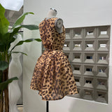 Spring Party Dinner Charming Temperament Diamond Round Neck French Retro Pony Waist Dress With