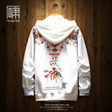 Style Men Hoodie Plus Velvet Harajuku Style Sweatshirt Loose Hoodie Trendy Brand Hip-Hop Student Hoodie