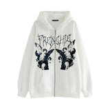 Temperament Commuter Zipper Hoodie-Outfit