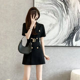 Women's Long-Term 2025 Spring And Autumn Black Korean Version Of Large-Size Small Man Popular British Wind Coat Over The Knee
