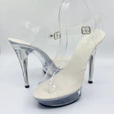Zingj Hot Style Sexy Super High Heels 13CM Thin Heel Waterproof Platform Sandal Slippers Transparent Crystal Shoes Wedding Shoes
