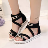 Zingj Women's Shoes. Round-Headed Sandal Women's New 2024 Summer Women's Sandal- Outfit