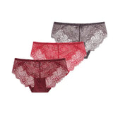 Sexy Lace Underwear Women Transparent Low Waist Panties Cotton Crotch Briefs for Girls Breathable Seamless